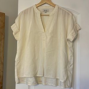 Madewell V neck blouse